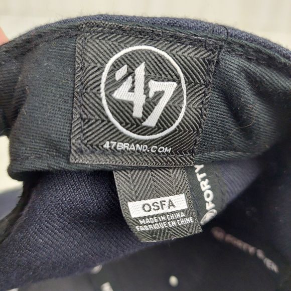 New York Yankees Hat Cap 47 Brand Snap Back Adjustable Stars MLB Baseball Navy - Picture 8 of 8